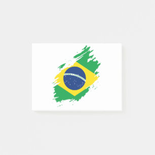 Brazil Ripped Flag National Pride Sports  Post-it Notes