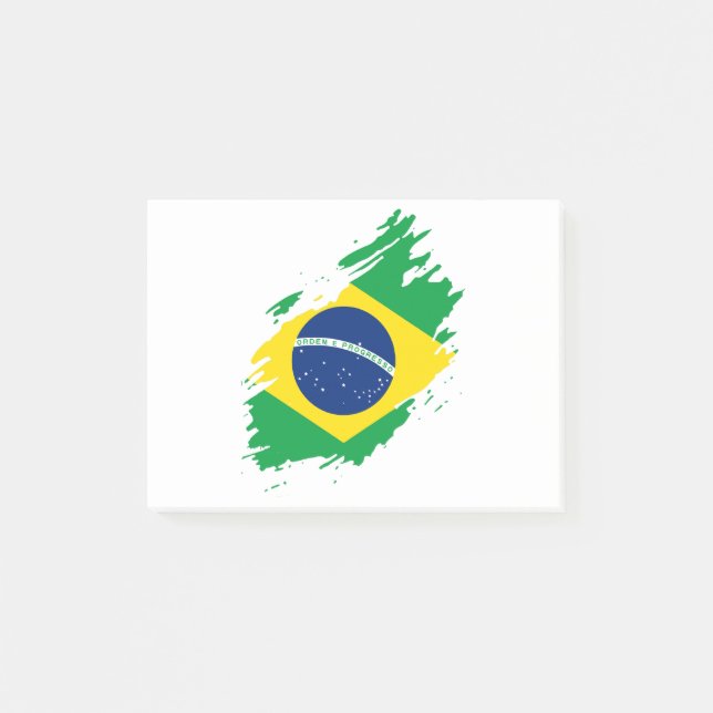 Brazil Ripped Flag National Pride Sports  Post-it Notes (Front)
