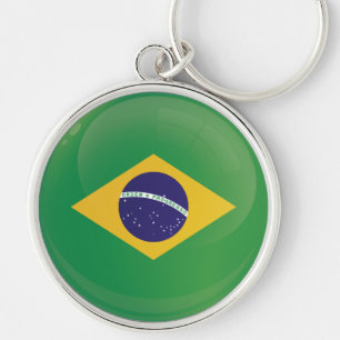 Brazil  Round Icon Flag Key Ring