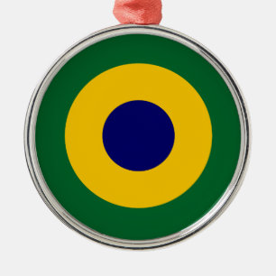 Brazil roundel country flag symbol army military a metal tree decoration
