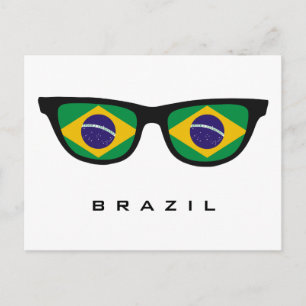 Brazil Shades custom text & colour postcard