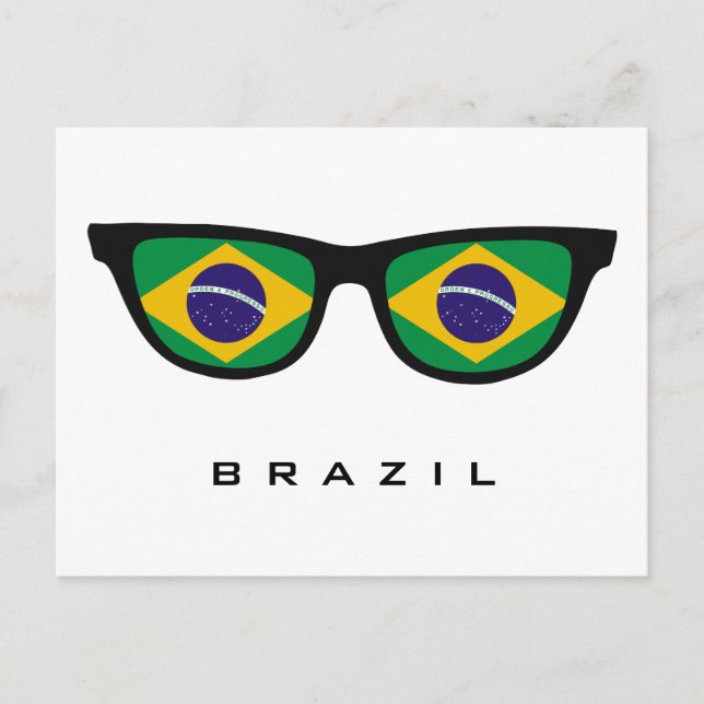 Brazil Shades custom text & colour postcard (Front)