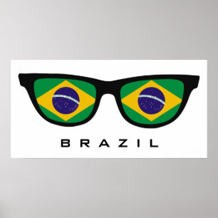 Brazil Shades custom text & colour poster