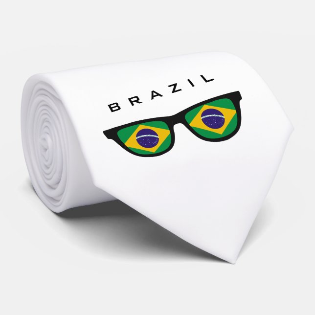 Brazil Shades custom text & colour tie (Rolled)
