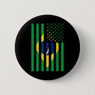Brazil Shirt Brasil Soccer Usa America Flag Jersey 6 Cm Round Badge