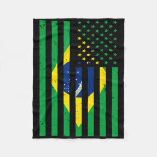Brazil Shirt Brasil Soccer Usa America Flag Jersey Fleece Blanket