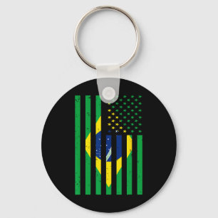 Brazil Shirt Brasil Soccer Usa America Flag Jersey Key Ring