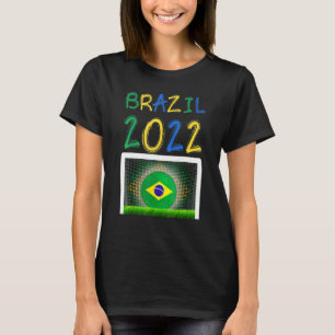 Brazil Soccer 2022 Brazilian Flag Futebol Graphic T-Shirt