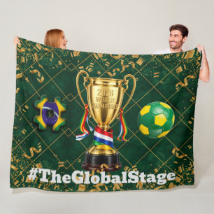 Brazil Soccer 2026 Global Games Joga Bonito Fleece Blanket