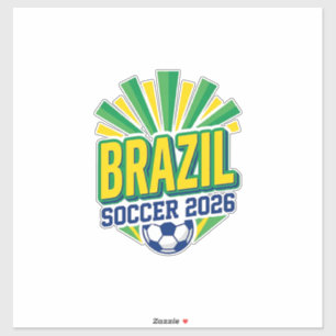 Brazil Soccer 2026 Soccer Bold Country Typography 