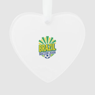 Brazil Soccer 2026 Soccer Bold Country Typography Ornament