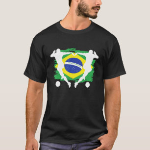 Brazil Soccer Ball Flag Jersey Attire  Brazilian F T-Shirt