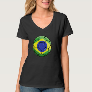 Brazil Soccer Ball Flag Jersey Futbol Brazilian Fo T-Shirt
