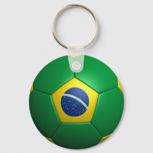 Brazil Soccer Ball Key Ring