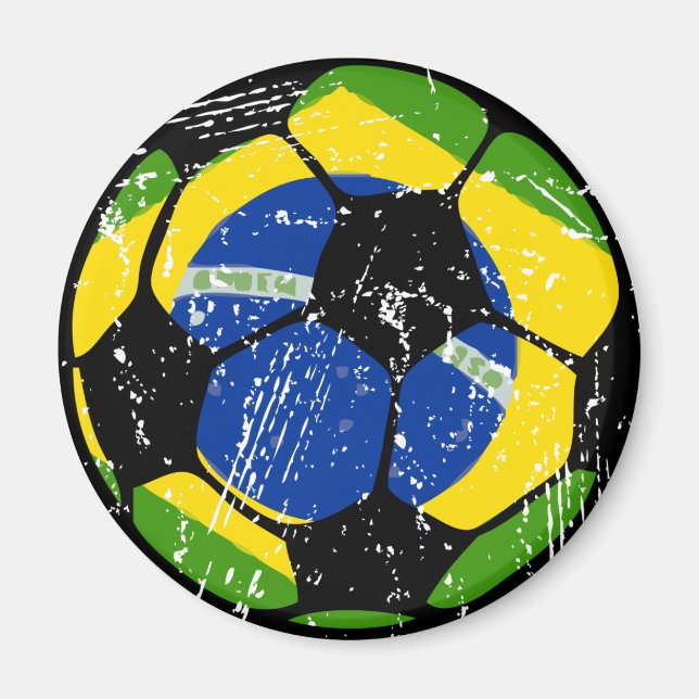 Brazil Soccer Ball Magnets (Front)
