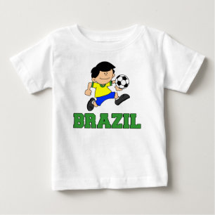 Brazil Soccer Cartoon Baby T-Shirt