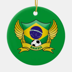 Brazil Soccer Circle Ornament