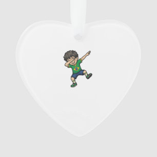Brazil Soccer Dab Boy Vintage Vector Shirt_1 Ornament