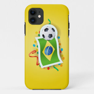 Brazil, soccer design iPhone 11 case