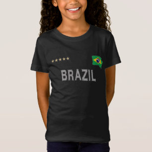 Brazil Soccer Football Fan Shirt Heart