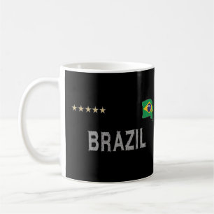 Brazil Soccer Football Fan Shirt Heart Coffee Mug