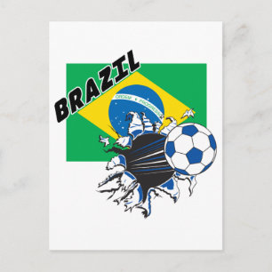 Brazil Soccer Gear Postcard