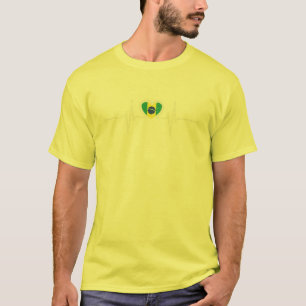 Brazil Soccer Heartbeat Brazilian Brasil Football T-Shirt