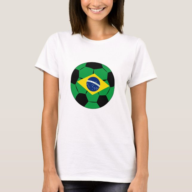 Brazil Soccer Jersey Football Brazilian Flag T-Shi T-Shirt (Front)