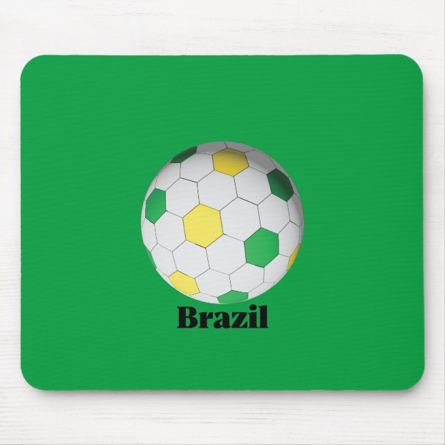 Brazil Soccer Mouse Mat (Front)