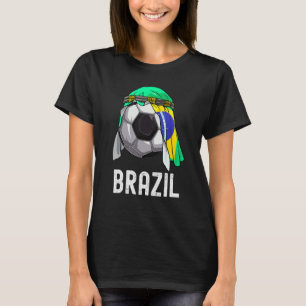 Brazil Soccer Team 2022 Arab Keffiyeh Brazilian Fl T-Shirt