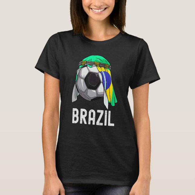 Brazil Soccer Team 2022 Arab Keffiyeh Brazilian Fl T-Shirt (Front)