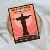 Brazil South American Travel Poster Style QR Code