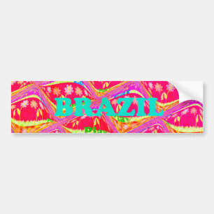 Brazil  Sticker Template Car Bumper Sticker