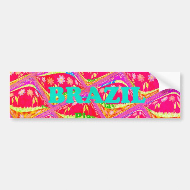 Brazil  Sticker Template Car Bumper Sticker (Front)