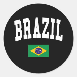 Brazil Style Classic Round Sticker