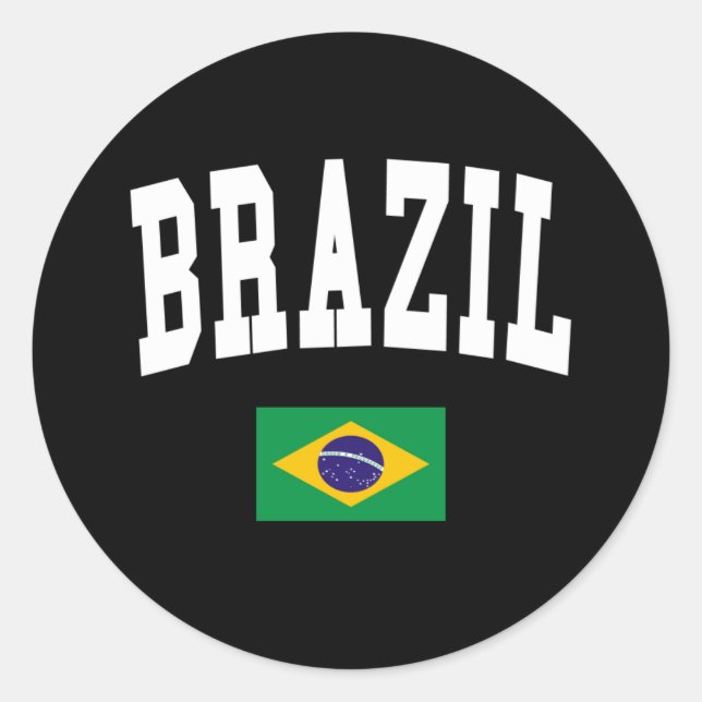 Brazil Style Classic Round Sticker (Front)