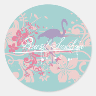 Brazil Sunshine Tshirts and Gifts Classic Round Sticker