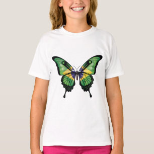 Brazil Swallowtail Butterfly Flag Sticker T-Shirt