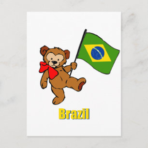 Brazil Teddy Bear Postcard