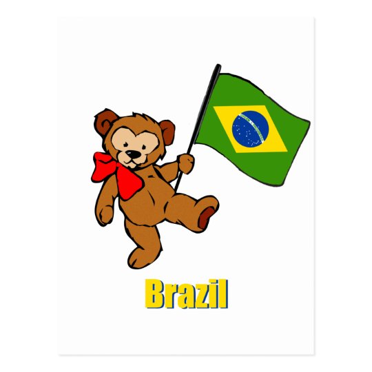 Brazil Teddy Bear Postcard