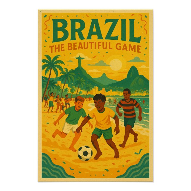Brazil – The Beautiful Game Poster (Front)