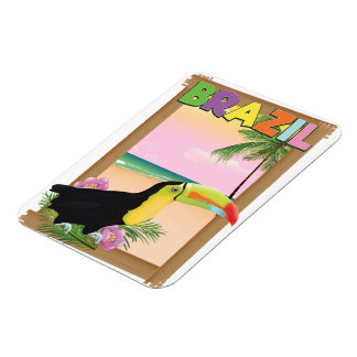 Brazil Toucan beach holiday poster Magnet