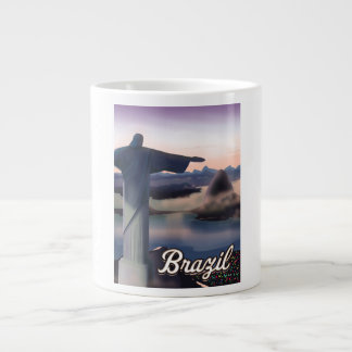Brazil travel poster art print. large coffee mug