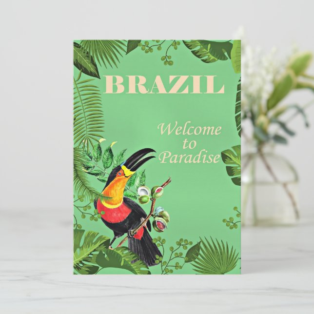 Brazil Travel Poster, Toucan, (Standing Front)