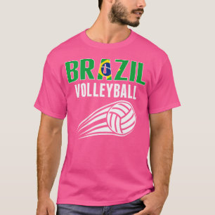 Brazil Volleyball Lovers Jersey Brazilian Flag Spo T-Shirt