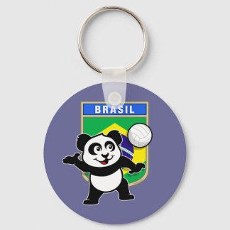 Brazil Volleyball Panda Key Ring