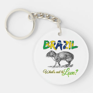 Brazil - What's Not to Love Brasil Quote Key Ring