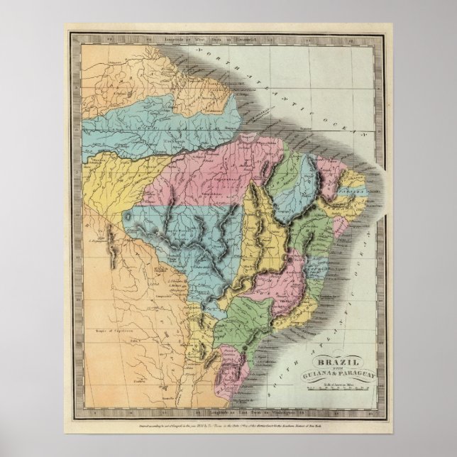 Brazil With Guiana and Paraguay Poster (Front)