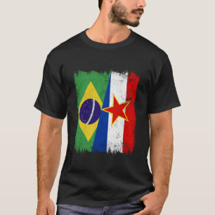 Brazil Yugoslavia Half Flag Brazilian Yugoslavian  T-Shirt