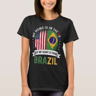 Brazilian American Flag Brazilian Roots USA T-Shirt